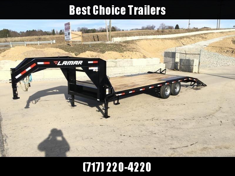 2018 Lamar 102x20+4' Gooseneck Beavertail Deckover Trailer 14000# STAND UP RAMPS * CHARCOAL 2018 Lamar 102x20+4' Gooseneck Beavertail Deckover Trailer 14000# STAND UP RAMPS * CHARCOAL