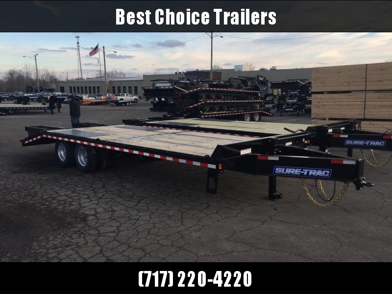 2018 Sure-Trac 102x20+5 22K Pintle Beavertail Deckover Trailer Pierced Frame OAK DECK & RAMPS PAVER TRAILER 2018 Sure-Trac 102x20+5 22K Pintle Beavertail Deckover Trailer Pierced Frame OAK DECK & RAMPS PAVER TRAILER