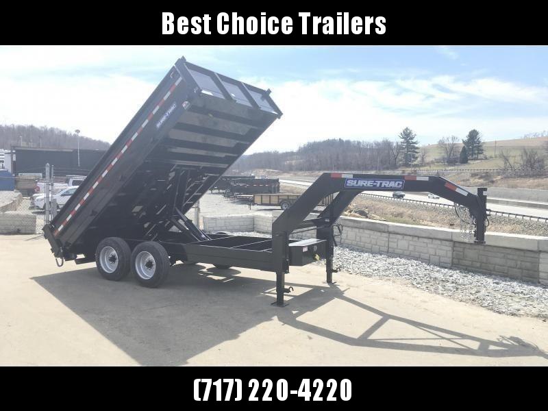 2019 Sure-Trac 8x16' HD Gooseneck Deckover Dump Trailer 16000# GVW * 8000# AXLE UPGRADE * FOLD DOWN SIDES 2019 Sure-Trac 8x16' HD Gooseneck Deckover Dump Trailer 16000# GVW * 8000# AXLE UPGRADE * FOLD DOWN SIDES