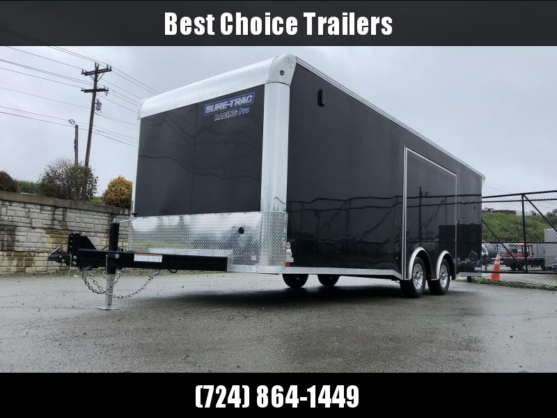2020 Sure Trac Racing Pro Enclosed Car Hauler Trailer * STBNRP10224TA-100 * NEW MODEL * LOADED * FULL ESCAPE HATCH * BLACK 2020 Sure Trac Racing Pro Enclosed Car Hauler Trailer * STBNRP10224TA-100 * NEW MODEL * LOADED * FULL ESCAPE HATCH * BLACK