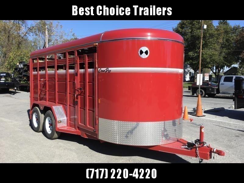 2018 Corn Pro 16' Livestock Trailer 7000# GVW * RED * CLEARANCE 2018 Corn Pro 16' Livestock Trailer 7000# GVW * RED * CLEARANCE