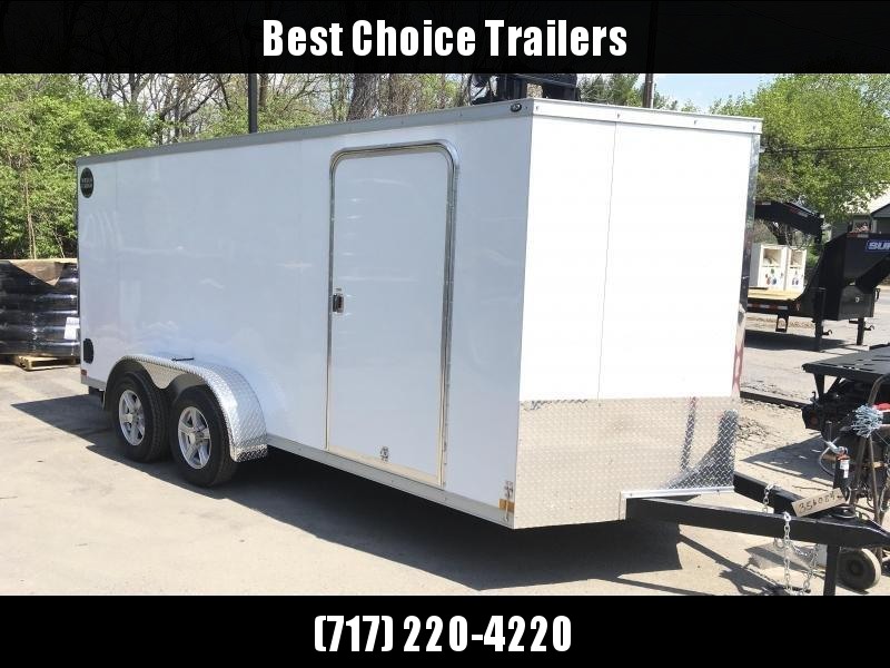 2018 Wells Cargo 7x16' VG500 Enclosed Cargo Trailer 7000# GVW * WHITE * 6'6" HEIGHT 2018 Wells Cargo 7x16' VG500 Enclosed Cargo Trailer 7000# GVW * WHITE * 6'6" HEIGHT