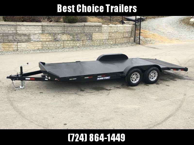 2020 Sure-Trac 7x18' Steel Deck Car Hauler 7000# GVW * 4' BEAVERTAIL - LOW LOAD ANGLE * ALUMINUM WHEELS 2020 Sure-Trac 7x18' Steel Deck Car Hauler 7000# GVW * 4' BEAVERTAIL - LOW LOAD ANGLE * ALUMINUM WHEELS