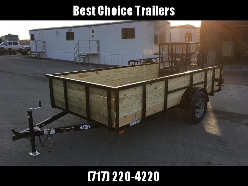 2019 AMO 76"x12' Wood Side Angle Iron Utility Landscape Trailer 2990# GVW 2019 AMO 76"x12' Wood Side Angle Iron Utility Landscape Trailer 2990# GVW