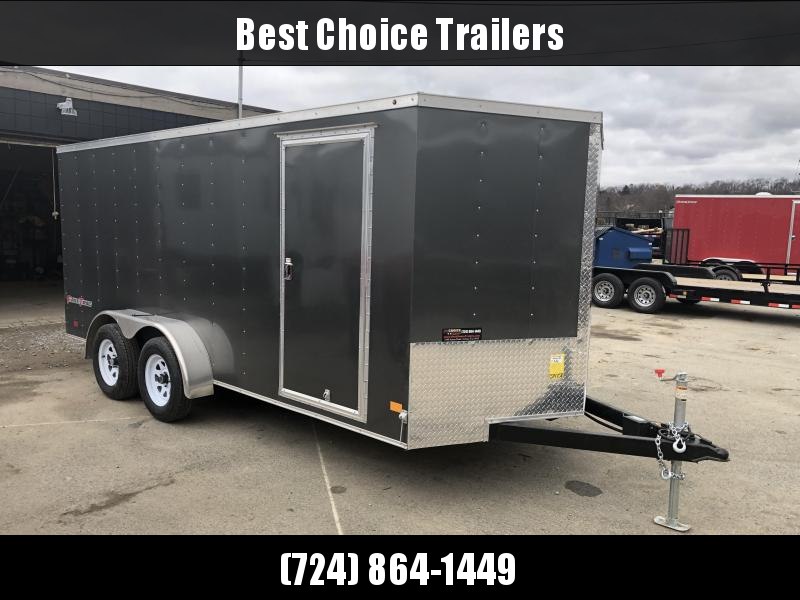 2019 Wells Cargo 7x16' Fastrac Enclosed Cargo Trailer 7000# GVW * CHARCOAL * RAMP DOOR * V-NOSE 2019 Wells Cargo 7x16' Fastrac Enclosed Cargo Trailer 7000# GVW * CHARCOAL * RAMP DOOR * V-NOSE