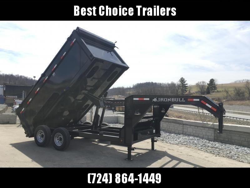 2018 Iron Bull 7x16' Gooseneck Dump Trailer 14000# GVW - 4' HIGH SIDES 2018 Iron Bull 7x16' Gooseneck Dump Trailer 14000# GVW - 4' HIGH SIDES
