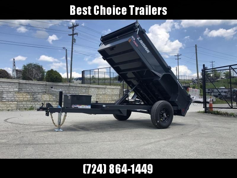 2019 Lamar 5x10' DS60 Dump Trailer 7000# GVW - SINGLE AXLE * TARP KIT * RAMPS * SPARE MOUNT * CHARCOAL 2019 Lamar 5x10' DS60 Dump Trailer 7000# GVW - SINGLE AXLE * TARP KIT * RAMPS * SPARE MOUNT * CHARCOAL