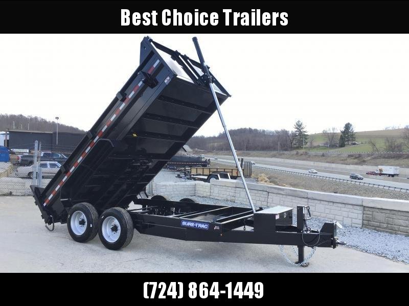 2019 Sure-Trac 7x14' LowPro HD Dump Trailer 16000# GVW * 8K AXLE UPGRADE * TELESCOPIC HOIST 2019 Sure-Trac 7x14' LowPro HD Dump Trailer 16000# GVW * 8K AXLE UPGRADE * TELESCOPIC HOIST