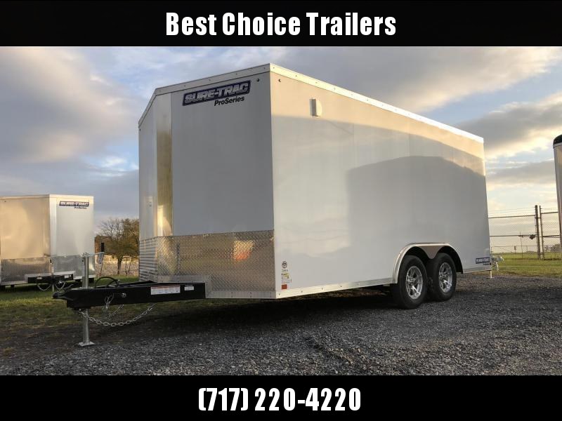 2018 Sure-Trac 8.5x16' Enclosed Cargo Trailer 7000# GVW * WHITE 2018 Sure-Trac 8.5x16' Enclosed Cargo Trailer 7000# GVW * WHITE