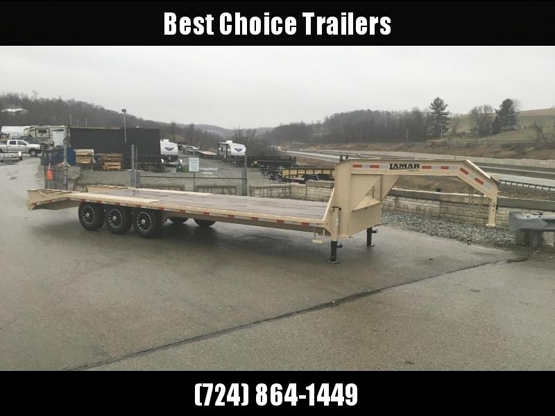 2018 Lamar 102x23+5' Gooseneck Beavertail Deckover Trailer 21000# * 2 FLIPOVER RAMPS * CHARCOAL 2018 Lamar 102x23+5' Gooseneck Beavertail Deckover Trailer 21000# * 2 FLIPOVER RAMPS * CHARCOAL