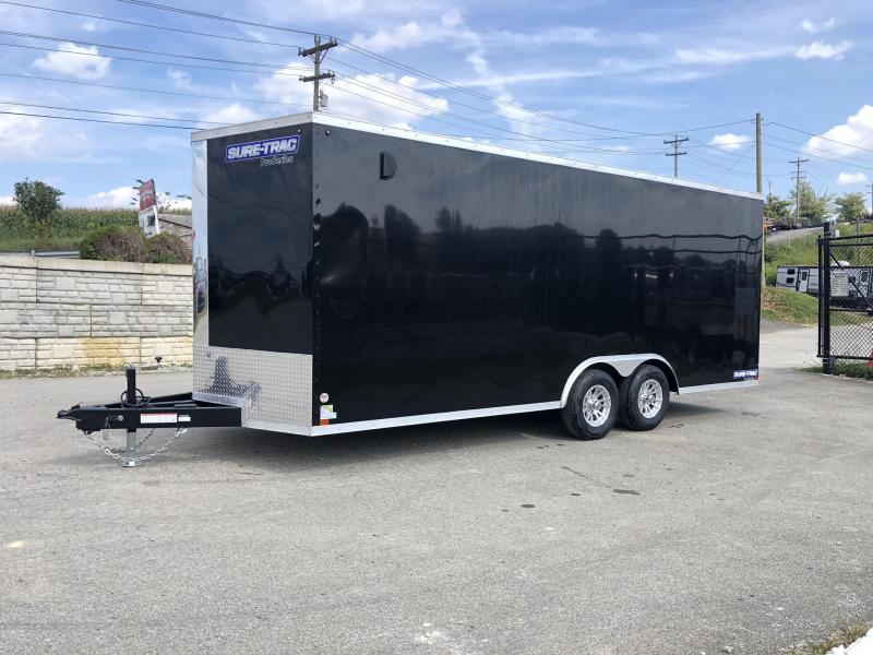 2019 Sure-Trac 8.5x20' Enclosed Car Trailer 9900# GVW * BLACK * 7' INSIDE HEIGHT * 7000# DROP LEG JACK * SCREWLESS * 48" DOOR * ALUMINUM WHEELS 2019 Sure-Trac 8.5x20' Enclosed Car Trailer 9900# GVW * BLACK * 7' INSIDE HEIGHT * 7000# DROP LEG JACK * SCREWLESS * 48" DOOR * ALUMINUM WHEELS