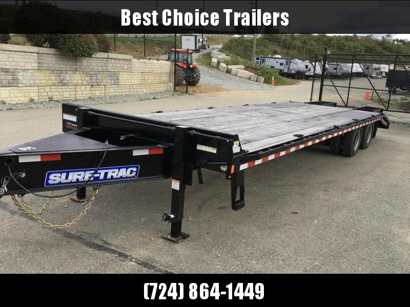 2019 Sure-Trac 102x25+5' HD LowPro Beavertail Deckover 25990# GVW * OAK BEAVERTAIL/OAK DECK/OAK RAMPS * PAVER SPECIAL * 12K AXLES * HUTCH SUSPENSION * DUAL JACKS * MUD FLAPS * EXTRA D-RINGS * INTEGRATED TOOLBOX 2019 Sure-Trac 102x25+5' HD LowPro Beavertail Deckover 25990# GVW * OAK BEAVERTAIL/OAK DECK/OAK RAMPS * PAVER SPECIAL * 12K AXLES * HUTCH SUSPENSION * DUAL JACKS * MUD FLAPS * EXTRA D-RINGS * INTEGRATED TOOLBOX