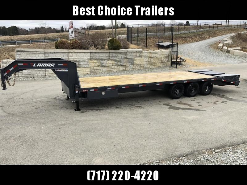 2019 Lamar 102x23+5' Gooseneck Beavertail Deckover Trailer 21000# * 2 FLIPOVER RAMPS + POP UP DOVE * SIDE TOOLBOX * CHARCOAL * 12" BEAM * FRONT TOOLBOX / DUAL JACKS 2019 Lamar 102x23+5' Gooseneck Beavertail Deckover Trailer 21000# * 2 FLIPOVER RAMPS + POP UP DOVE * SIDE TOOLBOX * CHARCOAL * 12" BEAM * FRONT TOOLBOX / DUAL JACKS