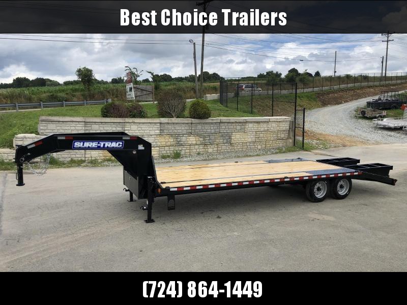 2019 Sure-Trac 102x20+5 17600# Gooseneck Beavertail Deckover Trailer * 8000# AXLE UPGRADE * PIERCED FRAME 2019 Sure-Trac 102x20+5 17600# Gooseneck Beavertail Deckover Trailer * 8000# AXLE UPGRADE * PIERCED FRAME
