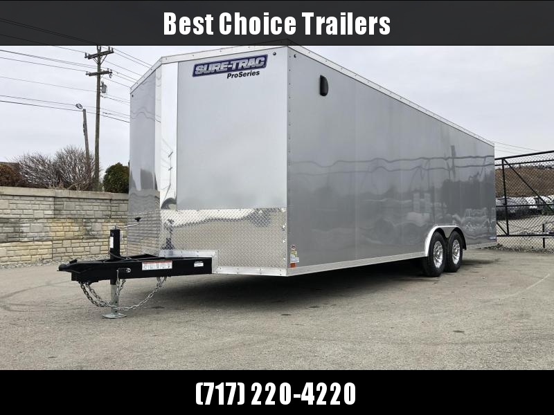 2019 Sure-Trac 8.5x24' 9900# STWCH Commercial Enclosed Cargo Trailer * V-NOSE * RAMP DOOR * SILVER * ALUMINUM WHEELS * 7000# DROP LEG JACK 2019 Sure-Trac 8.5x24' 9900# STWCH Commercial Enclosed Cargo Trailer * V-NOSE * RAMP DOOR * SILVER * ALUMINUM WHEELS * 7000# DROP LEG JACK