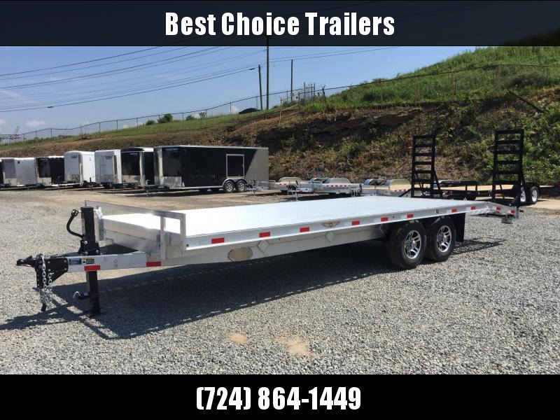 2017 H&H 102x18+4 14000# Aluminum Deckover Equipment Trailer STAND UP RAMPS EXTRUDED ALUMINUM FLOOR TORSION AXLES 2017 H&H 102x18+4 14000# Aluminum Deckover Equipment Trailer STAND UP RAMPS EXTRUDED ALUMINUM FLOOR TORSION AXLES