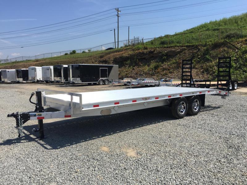 2017 H&H 102x18+4 14000# Aluminum Deckover Equipment Trailer STAND UP RAMPS EXTRUDED ALUMINUM FLOOR TORSION AXLES 2017 H&H 102x18+4 14000# Aluminum Deckover Equipment Trailer STAND UP RAMPS EXTRUDED ALUMINUM FLOOR TORSION AXLES