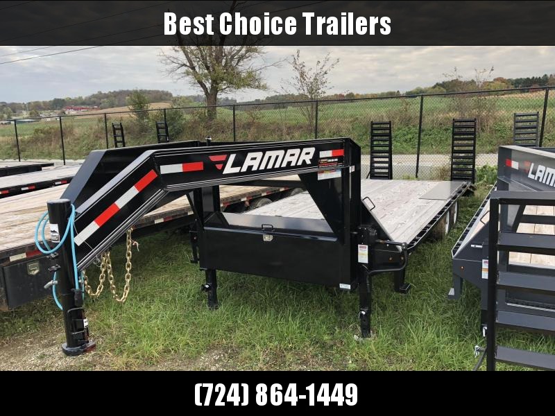 2017 Lamar Trailers 102"x17+5' Deluxe Gooseneck Deckover Trailer 14000# GVW 2017 Lamar Trailers 102"x17+5' Deluxe Gooseneck Deckover Trailer 14000# GVW