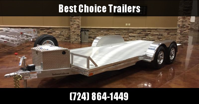 2018 Sundowner 7x18' All Aluminum Car Hauler Trailer 9200# GVW 4000AP18 * 4000# AXLES * POLISHED * EXTRUDED * TORSION * TOOLBOX 2018 Sundowner 7x18' All Aluminum Car Hauler Trailer 9200# GVW 4000AP18 * 4000# AXLES * POLISHED * EXTRUDED * TORSION * TOOLBOX