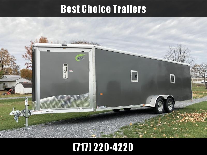 2019 Neo 7x28' Aluminum Enclosed Snowmobile All-Sport Trailer * LOADED MODEL * 4-PLACE * CHARCOAL 2019 Neo 7x28' Aluminum Enclosed Snowmobile All-Sport Trailer * LOADED MODEL * 4-PLACE * CHARCOAL
