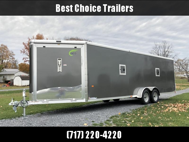 2019 Neo 7x28' NASR Aluminum Enclosed All-Sport Trailer * DELUXE MODEL * CHARCOAL * UTV * ATV * Motorcycle * Snowmobile 2019 Neo 7x28' NASR Aluminum Enclosed All-Sport Trailer * DELUXE MODEL * CHARCOAL * UTV * ATV * Motorcycle * Snowmobile