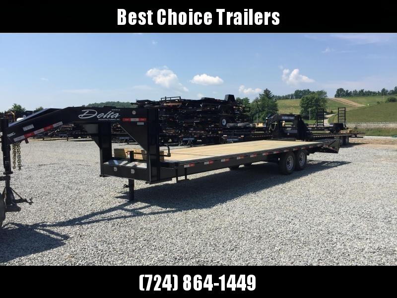 2019 Delta 102"x25+5' Gooseneck Deckover Trailer 14000# GVW 2019 Delta 102"x25+5' Gooseneck Deckover Trailer 14000# GVW