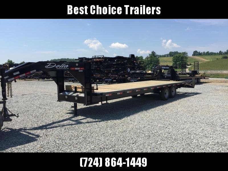 2019 Delta 102"x25+5' Gooseneck Deckover Trailer 14000# GVW 2019 Delta 102"x25+5' Gooseneck Deckover Trailer 14000# GVW