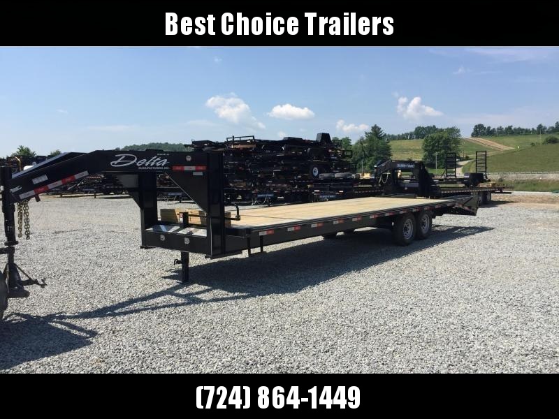 2019 Delta 102"x25+5' Gooseneck Deckover Trailer 14000# GVW 2019 Delta 102"x25+5' Gooseneck Deckover Trailer 14000# GVW