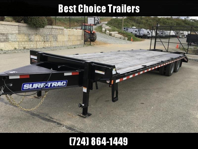 2018 Sure-Trac 102x25+5' HD LowPro Beavertail Deckover 25990# GVW * OAK BEAVERTAIL/OAK DECK/OAK RAMPS * PAVER SPECIAL * 12K AXLES * HUTCH SUSPENSION * DUAL JACKS * MUD FLAPS * EXTRA D-RINGS * INTEGRATED TOOLBOX * CLEARANCE 2018 Sure-Trac 102x25+5' HD LowPro Beavertail Deckover 25990# GVW * OAK BEAVERTAIL/OAK DECK/OAK RAMPS * PAVER SPECIAL * 12K AXLES * HUTCH SUSPENSION * DUAL JACKS * MUD FLAPS * EXTRA D-RINGS * INTEGRATED TOOLBOX * CLEARANCE