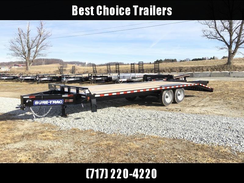 2019 Sure-Trac 102"x20+5' LowPro Beavertail Deckover Trailer 17600# GVW - PIERCED FRAME * FULL WIDTH RAMPS 2019 Sure-Trac 102"x20+5' LowPro Beavertail Deckover Trailer 17600# GVW - PIERCED FRAME * FULL WIDTH RAMPS
