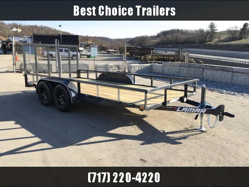 2018 Lamar 7x16' Tube Top Utility Trailer 7000# GVW DELUXE * TUBE TOP * TUBE GATE * DROP LEG JACK * ADJUSTABLE COUPLER 2018 Lamar 7x16' Tube Top Utility Trailer 7000# GVW DELUXE * TUBE TOP * TUBE GATE * DROP LEG JACK * ADJUSTABLE COUPLER