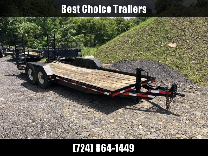 USED 7x20' Skidsteer Pan Style 14000# Equipment Trailer USED 7x20' Skidsteer Pan Style 14000# Equipment Trailer