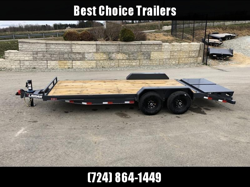2019 Lamar 7x20' Equipment Trailer 14000# GVW - FULL WIDTH RAMPS * CHARCOAL 2019 Lamar 7x20' Equipment Trailer 14000# GVW - FULL WIDTH RAMPS * CHARCOAL