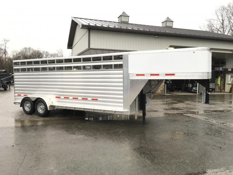 2018 Kiefer Manufacturing All-Aluminum Gooseneck Livestock Trailer 6'8" x 6'6" x 20' 2018 Kiefer Manufacturing All-Aluminum Gooseneck Livestock Trailer 6'8" x 6'6" x 20'