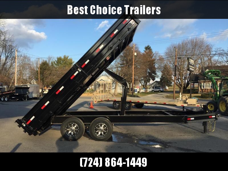 2018 Lamar 8x16' Deckover Dump Trailer 14000# GVW - FOLD DOWN SIDES 2018 Lamar 8x16' Deckover Dump Trailer 14000# GVW - FOLD DOWN SIDES