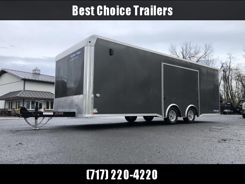 2019 Sure Trac Racing Pro Enclosed Car Hauler Trailer * STBNRP10224TA-100 * NEW MODEL * LOADED * FULL ESCAPE HATCH * SILVER 2019 Sure Trac Racing Pro Enclosed Car Hauler Trailer * STBNRP10224TA-100 * NEW MODEL * LOADED * FULL ESCAPE HATCH * SILVER