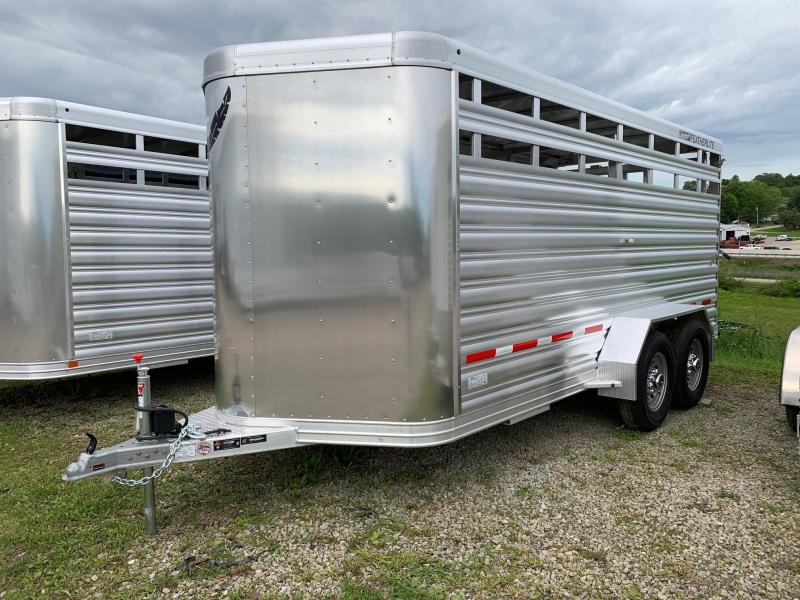 NEW 2019 Featherlite 16' HD Bumper Pull Aluminum Stock Trailer w/ Centergate with Slider NEW 2019 Featherlite 16' HD Bumper Pull Aluminum Stock Trailer w/ Centergate with Slider