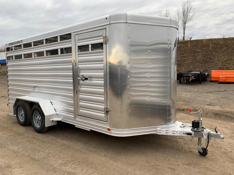 NEW 2019 FEATHERLITE 16' Bumper Pull Aluminum Stock Trailer NEW 2019 FEATHERLITE 16' Bumper Pull Aluminum Stock Trailer