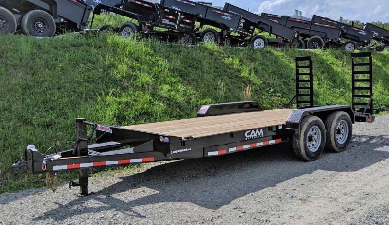 NEW 2019 CAM 18' HD Lo Pro Equipment Hauler w/ 2' Self Cleaning Beavertail/ Stand Up Ramps NEW 2019 CAM 18' HD Lo Pro Equipment Hauler w/ 2' Self Cleaning Beavertail/ Stand Up Ramps
