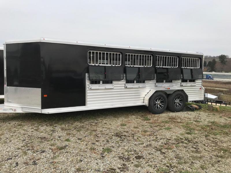 Aluminum Livestock Low Pro 7x20 w/ DROP DOWN WINDOWS & 8 Pens Aluminum Livestock Low Pro 7x20 w/ DROP DOWN WINDOWS & 8 Pens