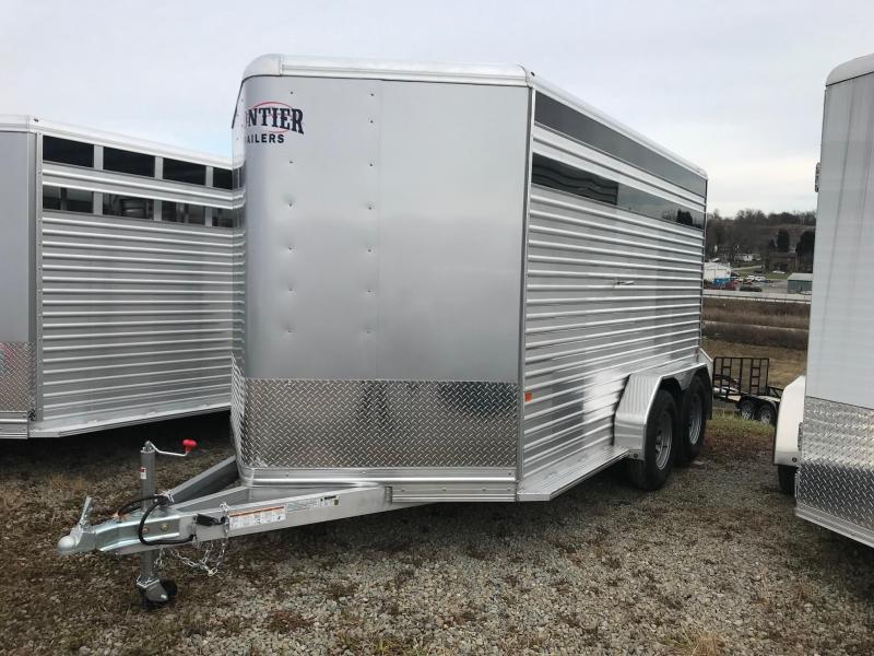 NEW 2019 Frontier 7x14 Aluminum Stock Trailer-7'High NEW 2019 Frontier 7x14 Aluminum Stock Trailer-7'High