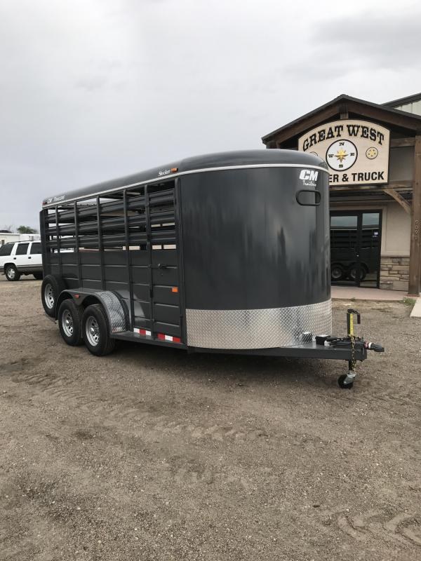 2019 CM Stocker 16 Stock trailer Livestock Trailer Charcoal 2019 CM Stocker 16 Stock trailer Livestock Trailer Charcoal
