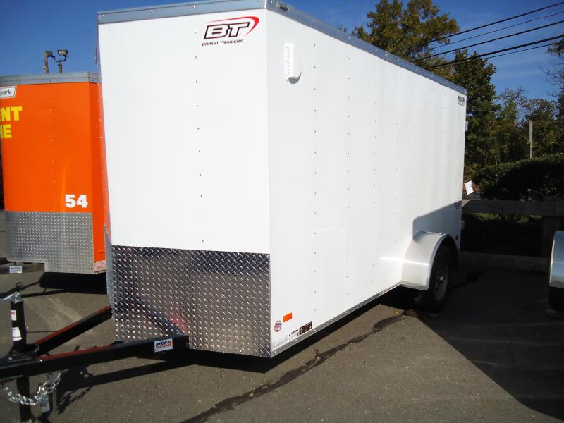 2019 Bravo Trailers 6X12 SC SA 18"V APP WHITE Enclosed Cargo Trailer 2019 Bravo Trailers 6X12 SC SA 18"V APP WHITE Enclosed Cargo Trailer