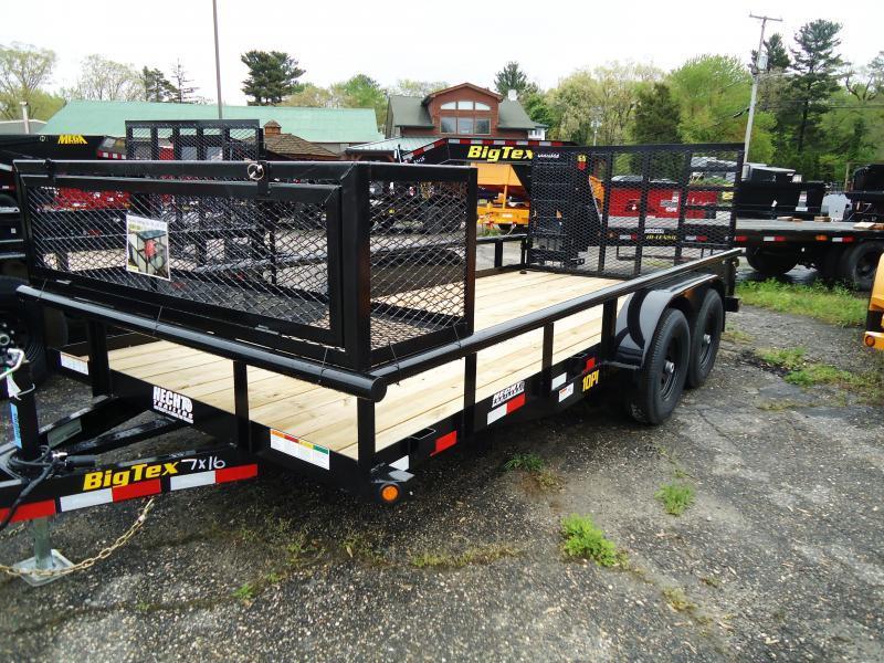 2020 Big Tex Trailers UT 7X16 10PI 16BK 4HD RG BLACK Equipment Trailer 2020 Big Tex Trailers UT 7X16 10PI 16BK 4HD RG BLACK Equipment Trailer