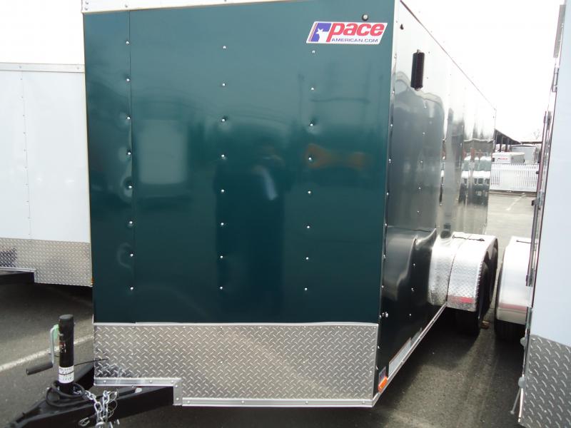 2019 Pace American 7X14 OBDLX 30VS RAMP SVNTS GREEN Enclosed Cargo Trailer 2019 Pace American 7X14 OBDLX 30VS RAMP SVNTS GREEN Enclosed Cargo Trailer