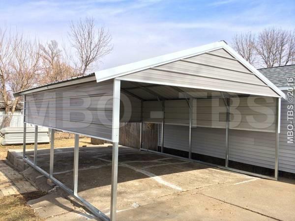 18X20X7 VERTICAL BOXED EAVE CARPORT #CP073 18X20X7 VERTICAL BOXED EAVE CARPORT #CP073