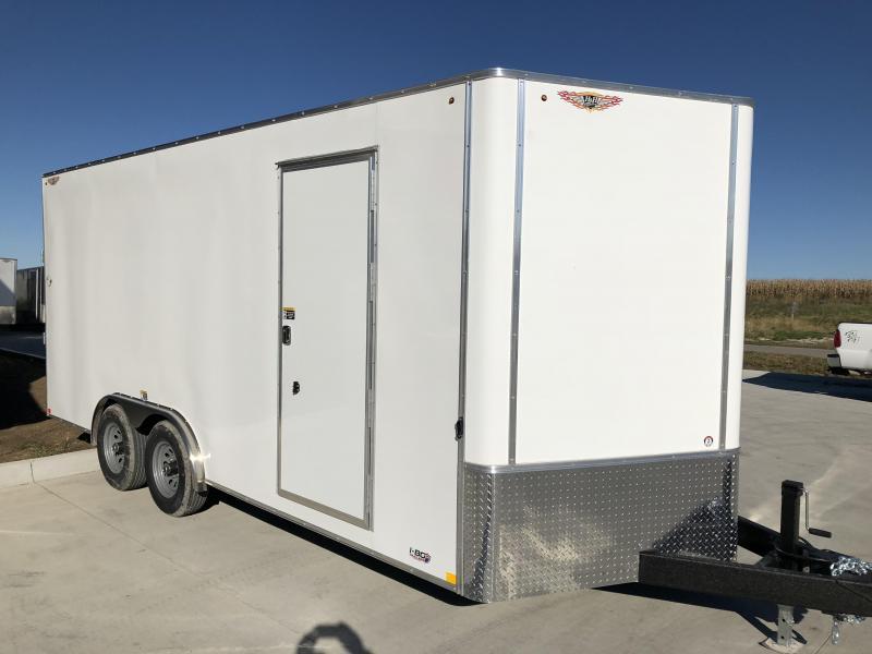 2019 H&H Trailers 8x16 Cargo White Flat Top V-Nose Tandem 5.2k Axle 2019 H&H Trailers 8x16 Cargo White Flat Top V-Nose Tandem 5.2k Axle