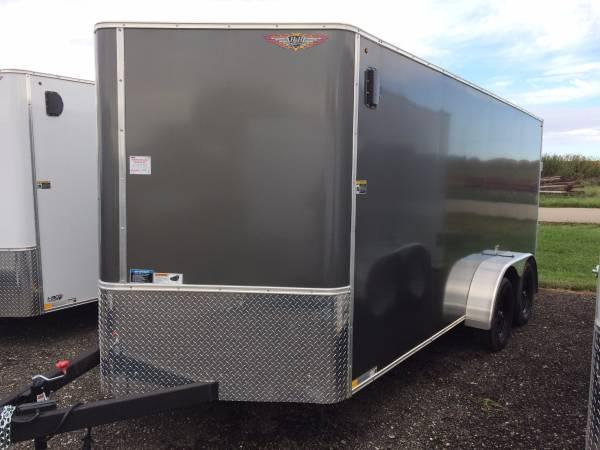 2019 H&H Trailers 8x16 Cargo Charcoal Metallic Flat Top V-Nose Tandem 5.2k Axle 2019 H&H Trailers 8x16 Cargo Charcoal Metallic Flat Top V-Nose Tandem 5.2k Axle