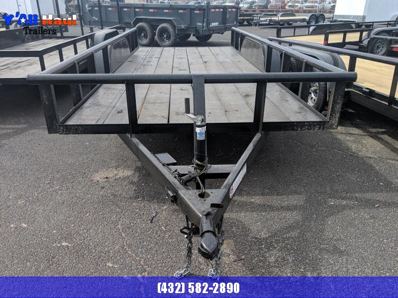C&M 76 x 16 Utility Trailer Pipe top Ramps Brake Bulldog coupler C&M 76 x 16 Utility Trailer Pipe top Ramps Brake Bulldog coupler