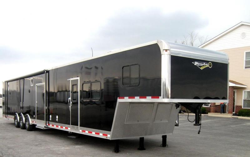 53' Millennium Silver Gooseneck Enclosed Race Car Trailer 14' +8